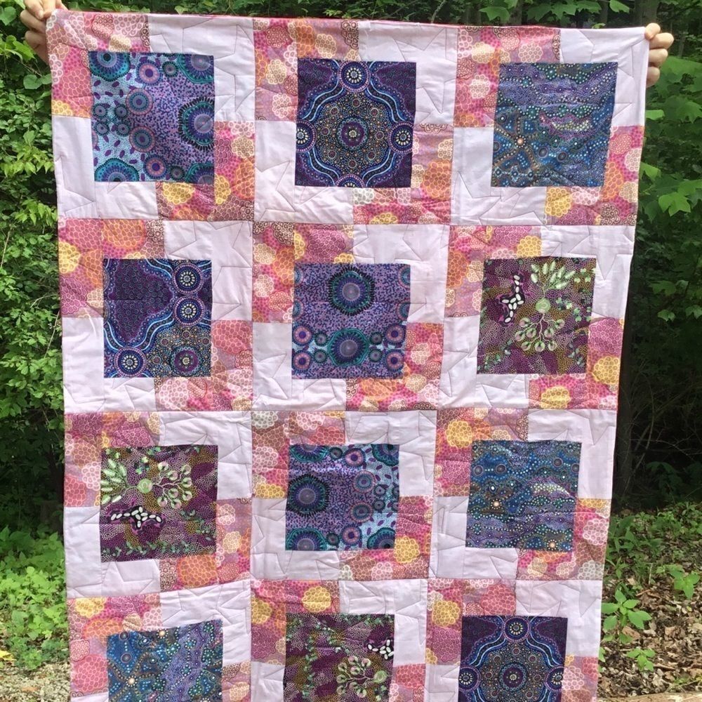 NWT Hand Crafted Purples & Pinks Quilt - Picture 3 of 16